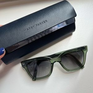 Warby Parker Beale green sunglasses
